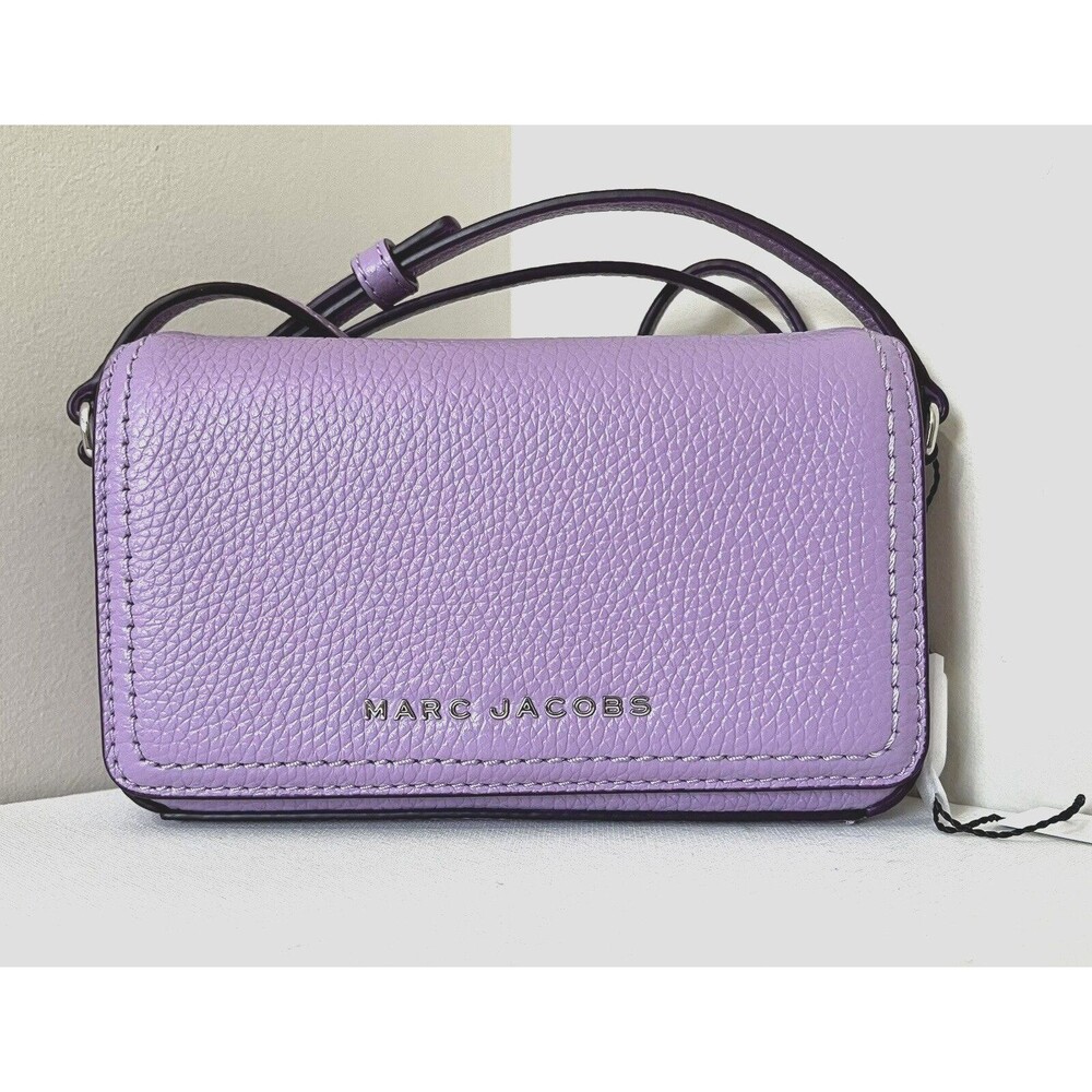New Marc Jacobs Mini Flap Crossbody Pebble Leather Regal Orchid